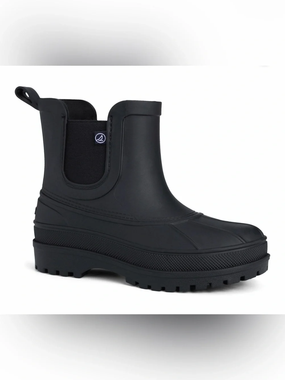 NWB Sperry Rain Boots Black Size 1 kids